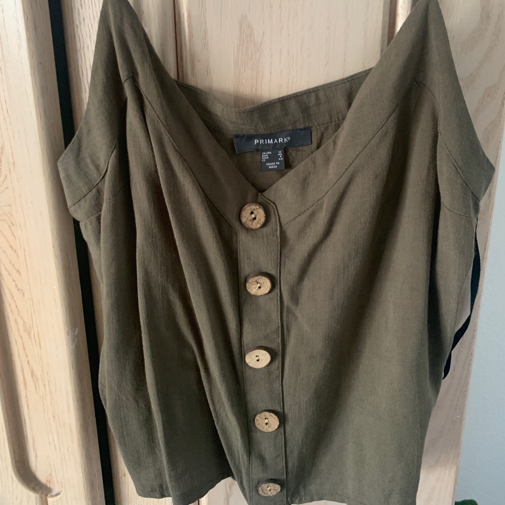 Olive green cropped tank
